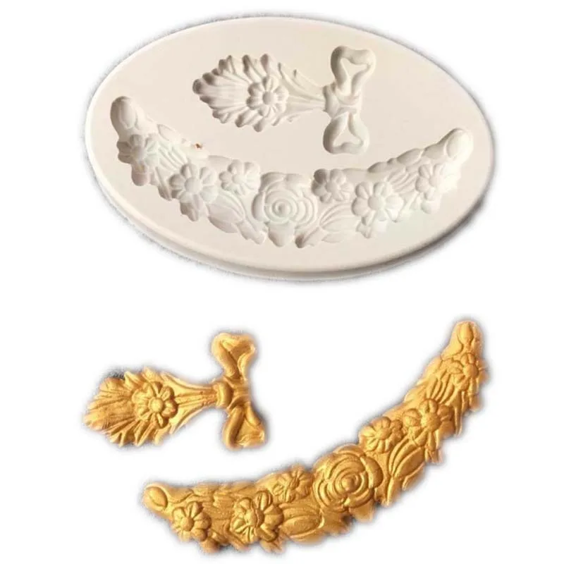 European style pattern lace decoration liquid silicone mold fondant cake baking mold K113
European style pattern lace decoration liquid silicone mold fondant cake baking mold K113