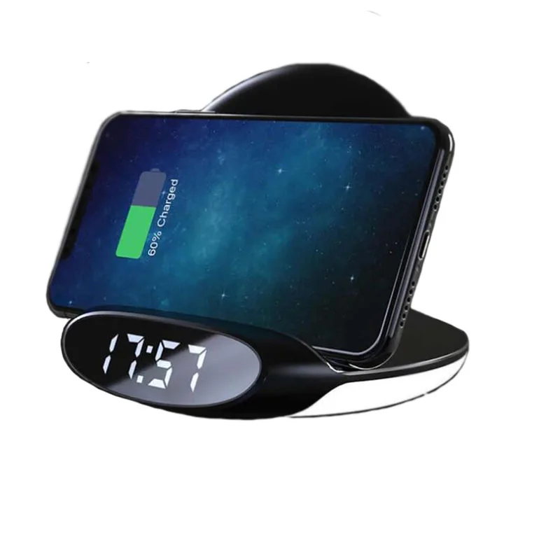 New multi-function wireless charger bedside lamp wireless charging and clock alarm clock vertical horizontal wireless charging
New multi-function wireless charger bedside lamp wireless charging and clock alarm clock vertical horizontal wireless charging