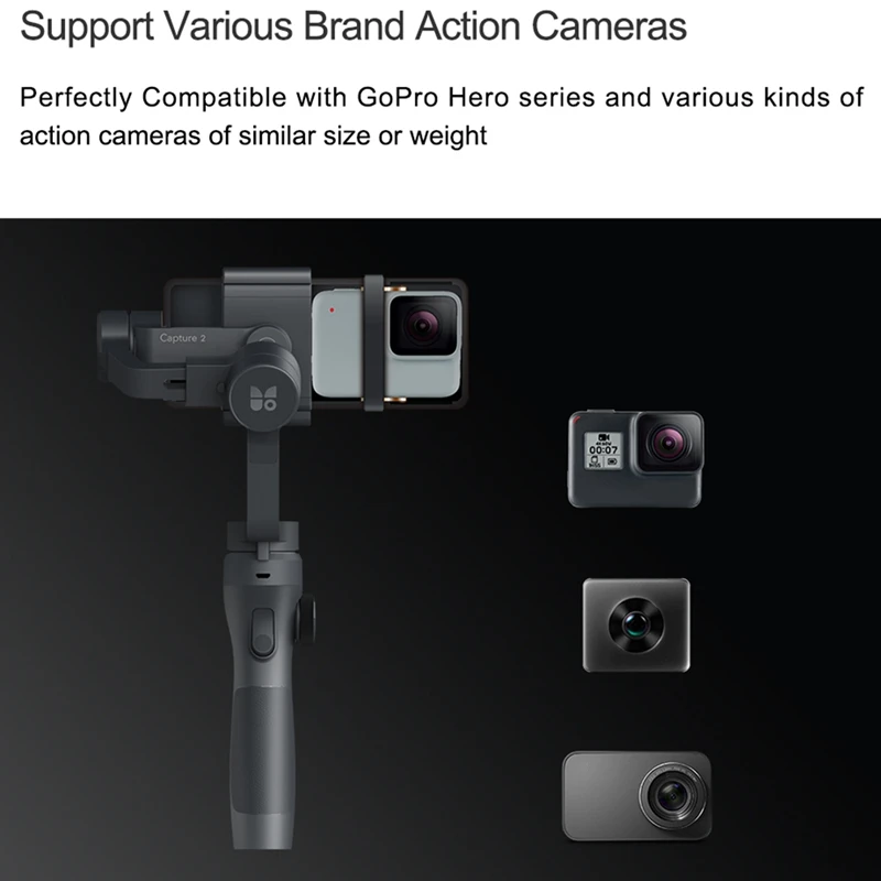 Capture2 3 Axis Handheld Gimbal Stabilizer for Smartphone Samsung iPhone X XR 8 7 Gopro Camera Action Gimbal Kit
Capture2 3 Axis Handheld Gimbal Stabilizer for Smartphone Samsung iPhone X XR 8 7 Gopro Camera Action Gimbal Kit