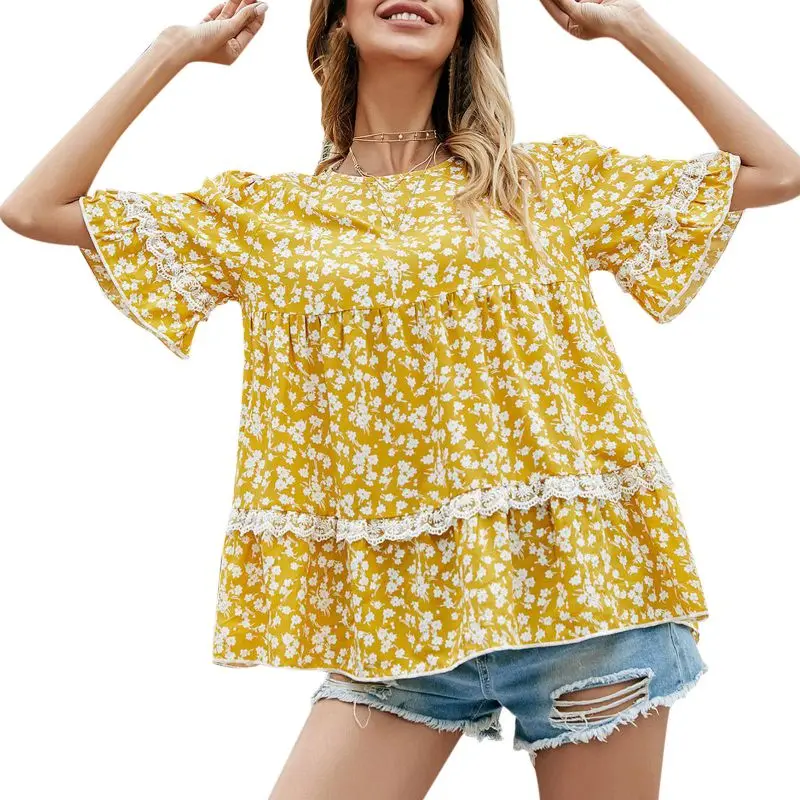 Casual Loose Round Collar T-shirt Harajuku Tshirt Women Casual Floral Print Streetwear Tees Female Loose T Shirt
Casual Loose Round Collar T-shirt Harajuku Tshirt Women Casual Floral Print Streetwear Tees Female Loose T Shirt