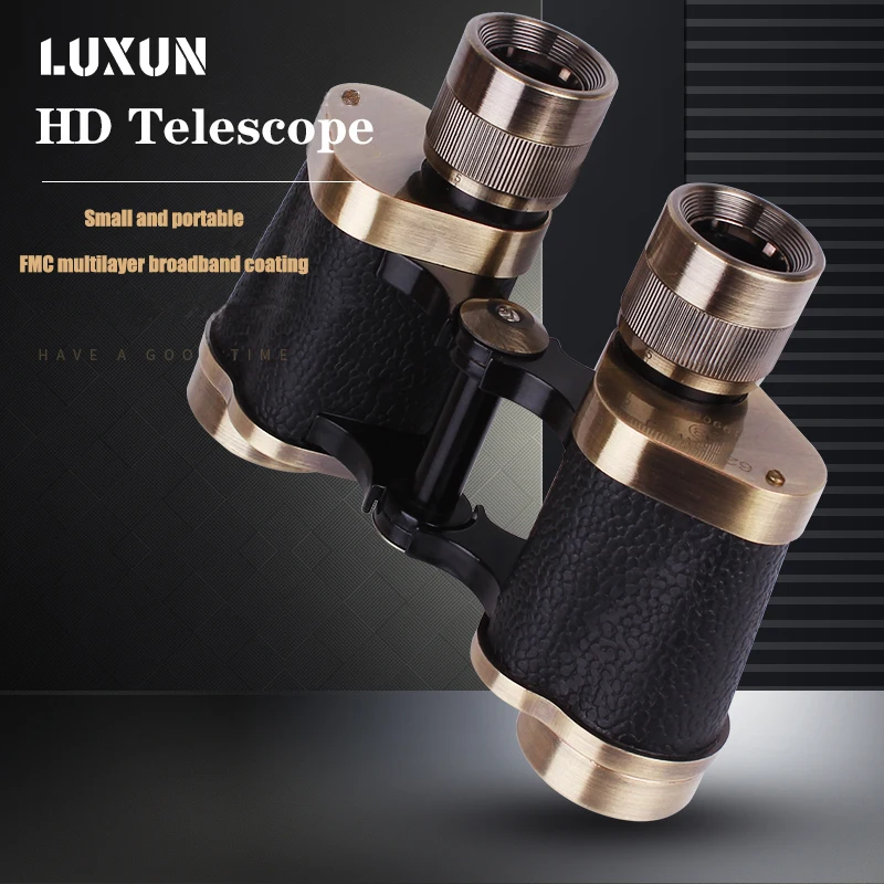 Военный бинокль LUXUN 8X30 мощный телескоп из чистой меди HD для путешествий и
