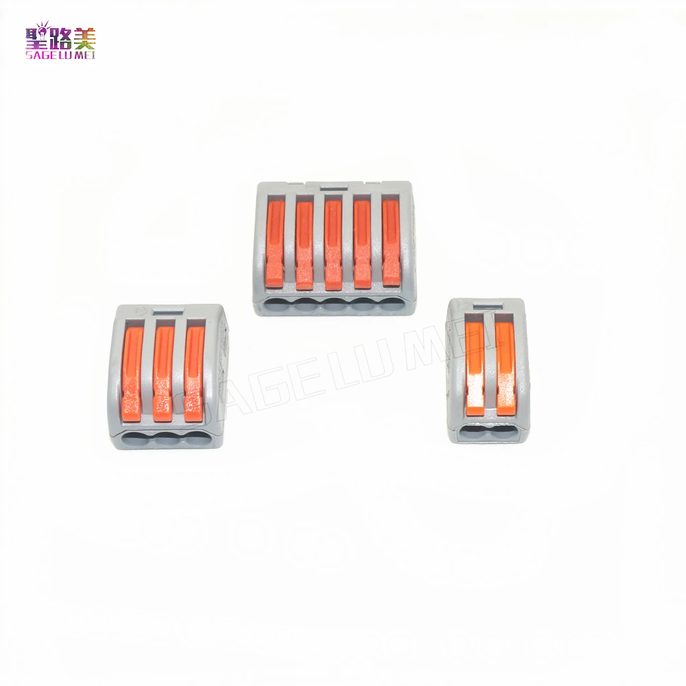 10pcs 2pin 3pin 5pin 2/3/5 hole Conductor Wiring Connector Universal Compact Wire Terminal Block With Lever Building terminal
10pcs 2pin 3pin 5pin 2/3/5 hole Conductor Wiring Connector Universal Compact Wire Terminal Block With Lever Building terminal