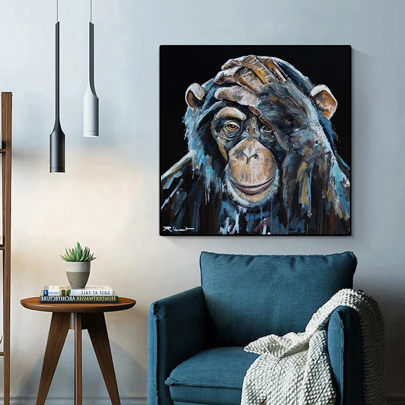 Thinking Monkey Modern Wall Art Canvas Print Abstract Animal Poster Painting No Frame Nordic Home Decor Picture For Room Cuadros
Thinking Monkey Modern Wall Art Canvas Print Abstract Animal Poster Painting No Frame Nordic Home Decor Picture For Room Cuadros