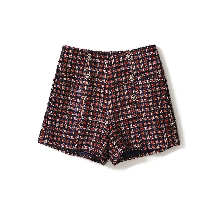 DK0089 High waist New Checker Shorts in Spring and Autumn of 2021 Retro Chic Wool Bright Silk Broad legged
DK0089 High waist New Checker Shorts in Spring and Autumn of 2021 Retro Chic Wool Bright Silk Broad legged