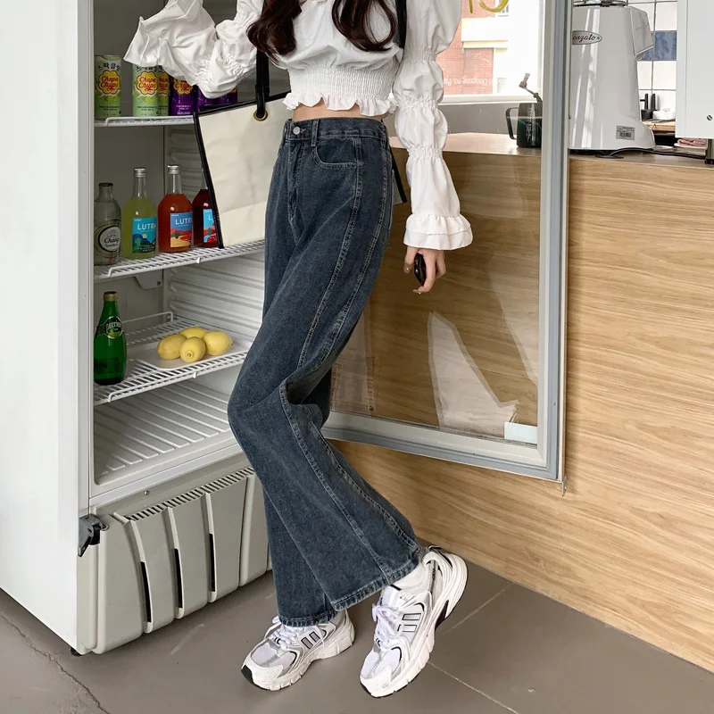 Elastic Waist Denim Pants Women's Autumn Korean 2021 New Small Man High Waist Thin Loose Wide Leg Pants Fashion
Elastic Waist Denim Pants Women's Autumn Korean 2021 New Small Man High Waist Thin Loose Wide Leg Pants Fashion