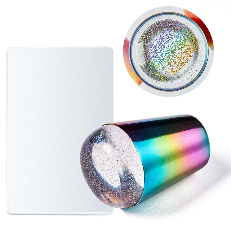 1 Set Rainbow Handle Holo Transparent Stamper with Scraper Nail Art Templates Tool Manicure Accessories
1 Set Rainbow Handle Holo Transparent Stamper with Scraper Nail Art Templates Tool Manicure Accessories