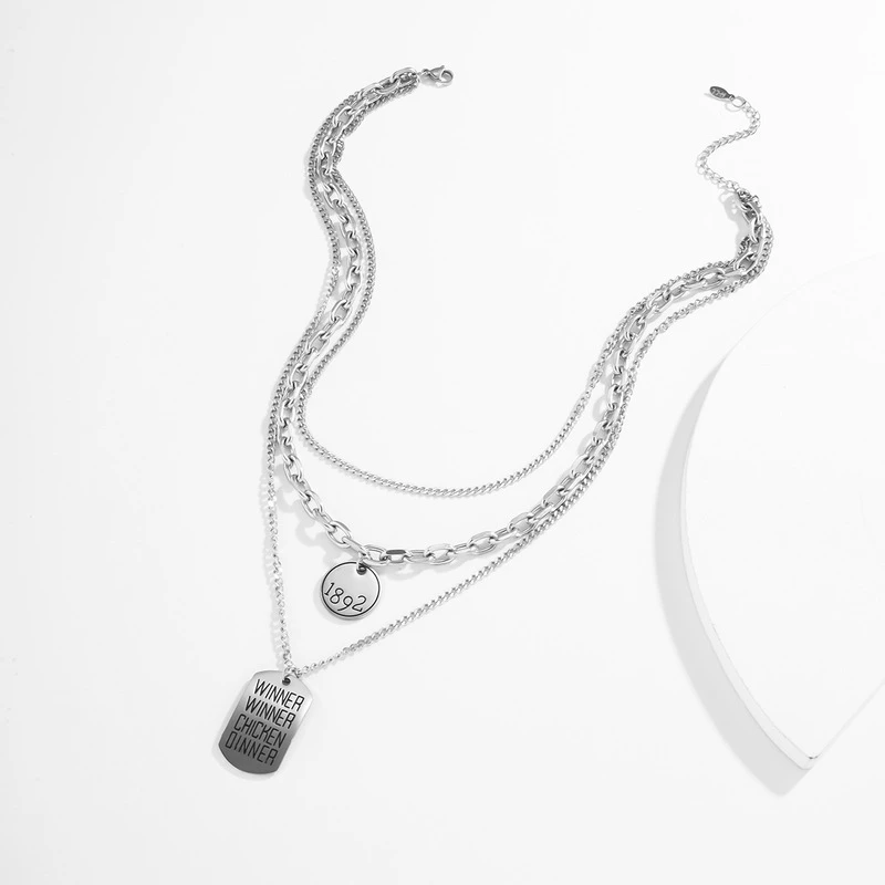 POTCET Stainless Steel Necklace Titanium Steel Geometric Irregularity Travel Anniversary Jewelry
POTCET Stainless Steel Necklace Titanium Steel Geometric Irregularity Travel Anniversary Jewelry