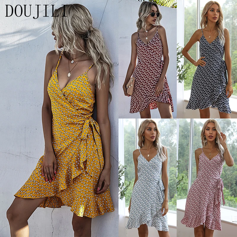 DOUJILI Hot Summer Dress Popular Small Printing Soft Sleeveless Backless Fashion Women Dress Holiday Dresses
DOUJILI Hot Summer Dress Popular Small Printing Soft Sleeveless Backless Fashion Women Dress Holiday Dresses