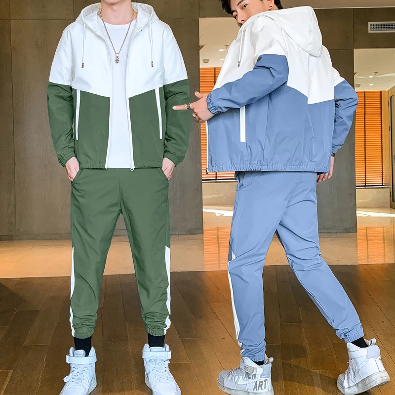Youth Fashion Mens Hooded Jacket+Pant Sportwear Sets Men Patchwork Sport Suit Casual Tracksuit Male Couples Sweat Suits M-6XL
Youth Fashion Mens Hooded Jacket+Pant Sportwear Sets Men Patchwork Sport Suit Casual Tracksuit Male Couples Sweat Suits M-6XL