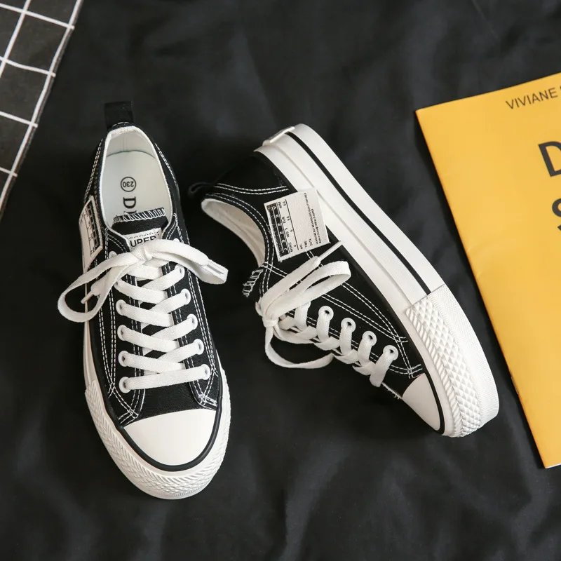 Type of Canvas Shoe South Korea Solid Color Low Top Canvas Shoe Flat Heels Women's Casual Shoes Platform Shoe with Thick Soles
Type of Canvas Shoe South Korea Solid Color Low Top Canvas Shoe Flat Heels Women's Casual Shoes Platform Shoe with Thick Soles