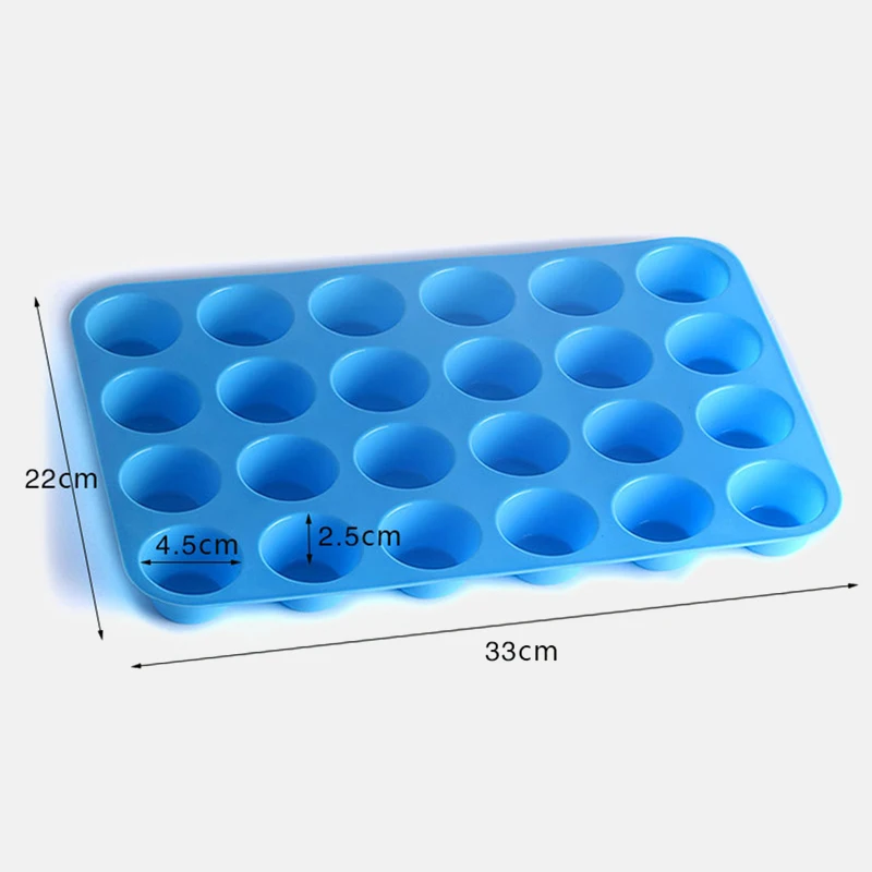 24 Hole Round Silicone Mold DIY Soap Cookies Cupcake Bakeware Pan Tray Mould Home Cake Chocolate Baking Tool Mini Muffin Cups
24 Hole Round Silicone Mold DIY Soap Cookies Cupcake Bakeware Pan Tray Mould Home Cake Chocolate Baking Tool Mini Muffin Cups