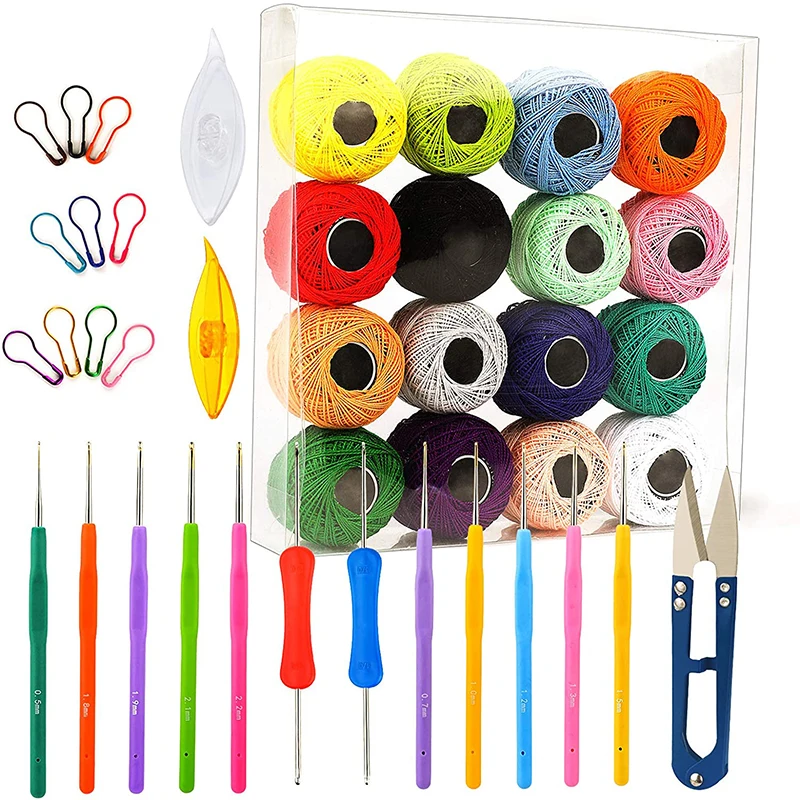 MIUSIE 16 Crochet Thread Balls 10 Lace Crochet Hooks Crochet Hooks for Crochet Cross Stitch Needlepoint Hand Embroidery
MIUSIE 16 Crochet Thread Balls 10 Lace Crochet Hooks Crochet Hooks for Crochet Cross Stitch Needlepoint Hand Embroidery