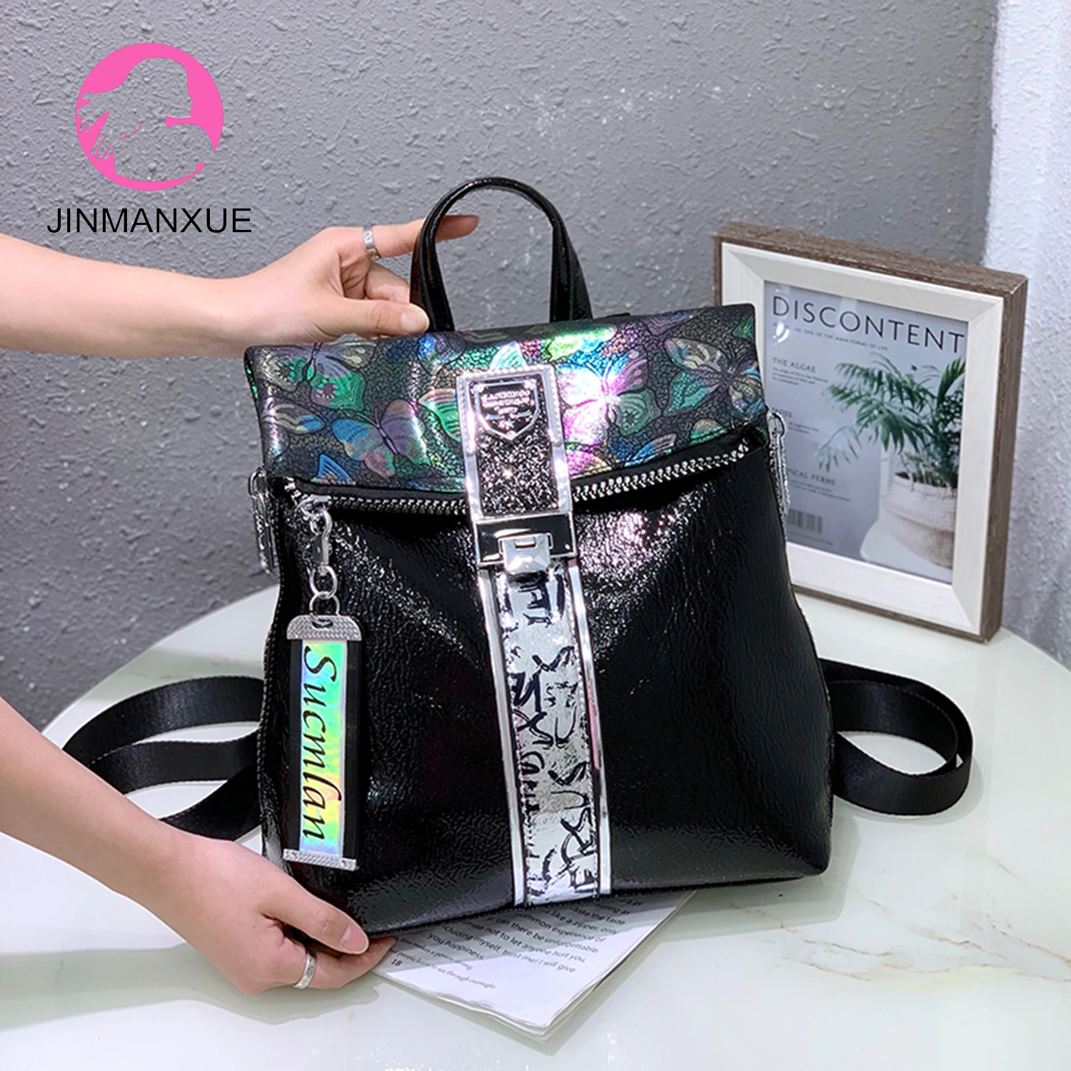 Casual Sequin Handbag Trendy Fashion All-Match Belt Diamond Niche Shoulder Messenger Bag Three-Purpose Bag Small Backpack Purse
Casual Sequin Handbag Trendy Fashion All-Match Belt Diamond Niche Shoulder Messenger Bag Three-Purpose Bag Small Backpack Purse