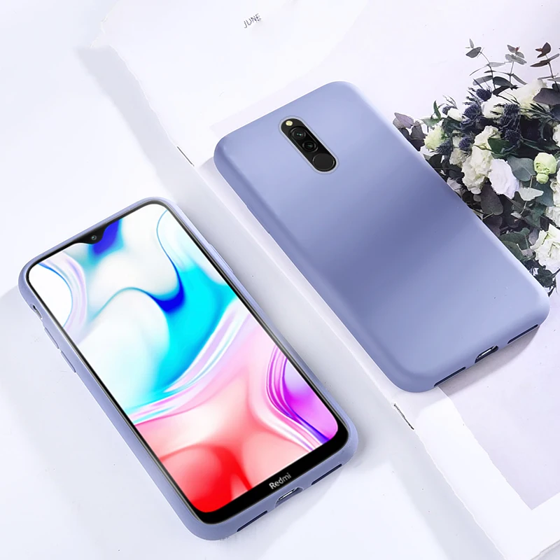 Чехол для Xiaomi Redmi 8 8A жидкий силиконовый чехол Redmi8 тонкий мягкий ударопрочный