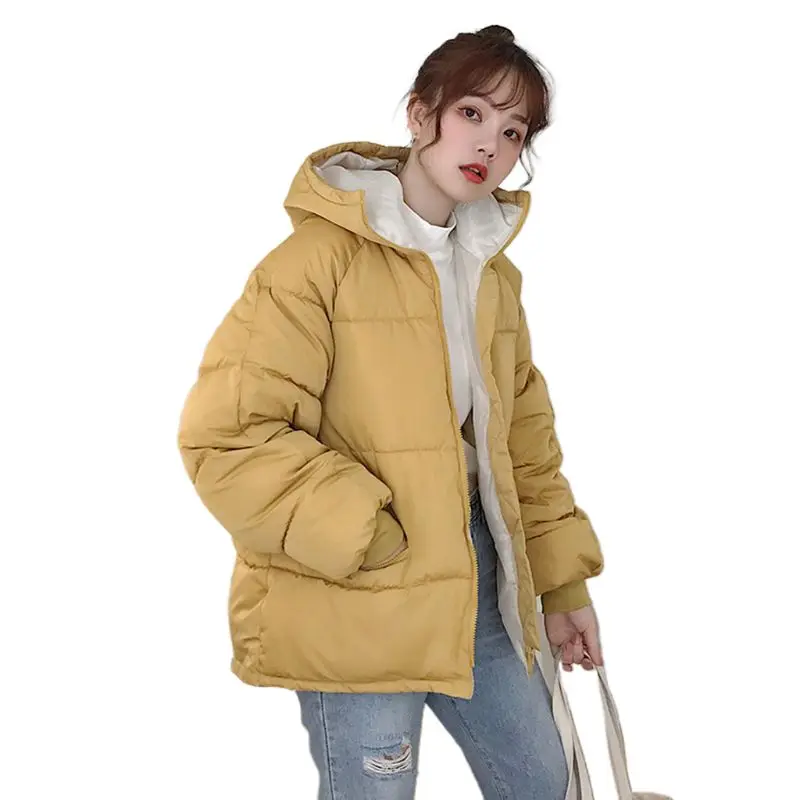Womens Winter Thick Cotton-Padded Hooded Jacket Solid Color Oversized Bread Coat K1ME
Womens Winter Thick Cotton-Padded Hooded Jacket Solid Color Oversized Bread Coat K1ME