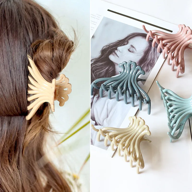 Заколки для волос с большим крабом в Корейском стиле женщин и девочек заколки