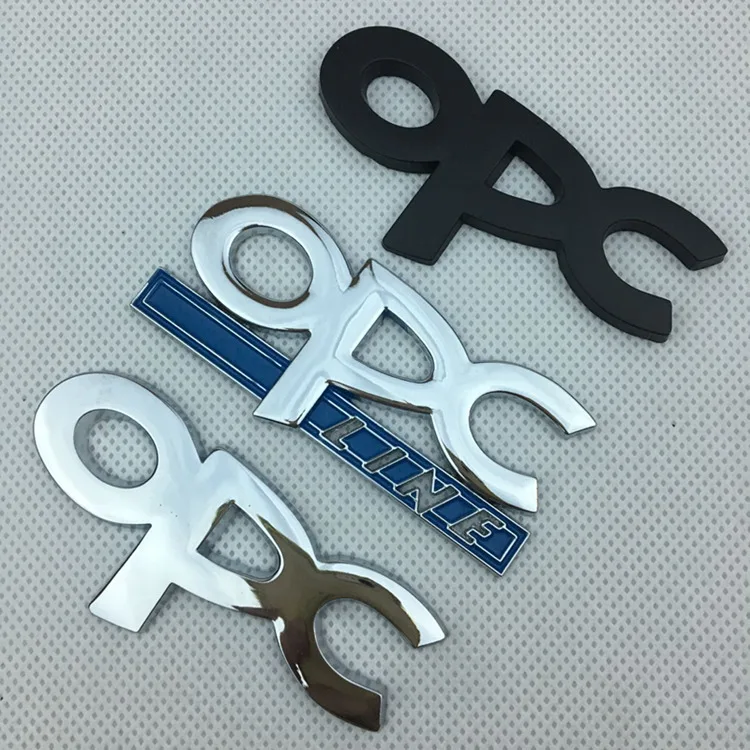 1X OPC линия Хром черная металлическая эмблема значок наклейка Аксессуары для Opel