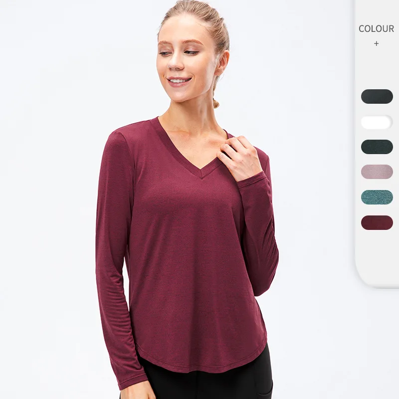 Yoga Shirts Female Compressed Gym Clothing Feminino Croptop Long Sleeve Tight Workout Clothes Women V neck Design Sexy Sport Top
Yoga Shirts Female Compressed Gym Clothing Feminino Croptop Long Sleeve Tight Workout Clothes Women V neck Design Sexy Sport Top
