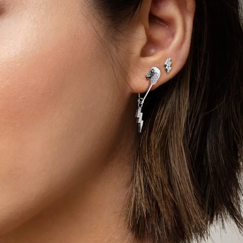 Pandoo Fashion Charm Sterling Silver Original 1:1 Copy,Single Silver 'Lightning Bolt' Earring Luxury Jewelry Gift For Female
Pandoo Fashion Charm Sterling Silver Original 1:1 Copy,Single Silver 'Lightning Bolt' Earring Luxury Jewelry Gift For Female