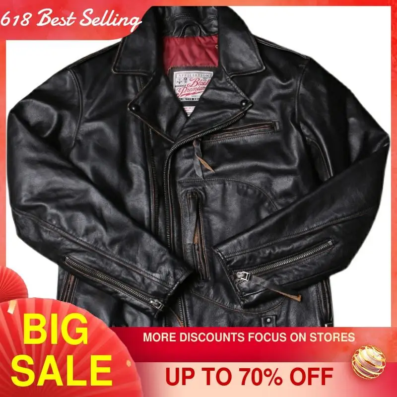 2021 Vintage Brown Motorcycle Style Genuine Leather Jacket Men Plus Size 6XL Real Natural Cowhide Winter Thick Warm Biker Coat
2021 Vintage Brown Motorcycle Style Genuine Leather Jacket Men Plus Size 6XL Real Natural Cowhide Winter Thick Warm Biker Coat