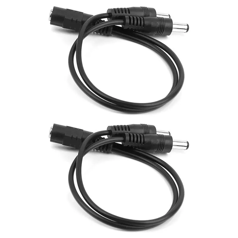 2pcs Dc 5.5 X 2.1 mm 1 plug to 2 adapter Power cable | Электроника