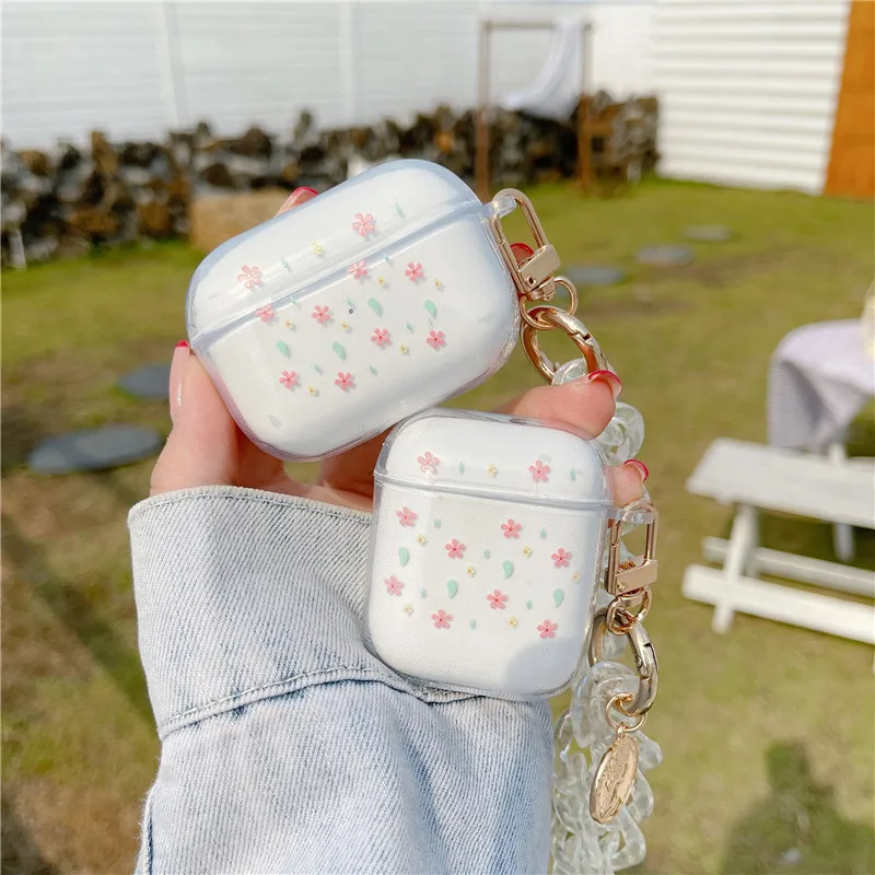 Прозрачный чехол для AirPods Pro, мягкий чехол для наушников с 3D цветами и лазерной монеткой, с беспроводной зарядкой, в Корейском стиле, AirPods 2
Прозрачный чехол для AirPods Pro, мягкий чехол для наушников с 3D цветами и лазерной монеткой, с беспроводной зарядкой, в Корейском стиле, AirPods 2