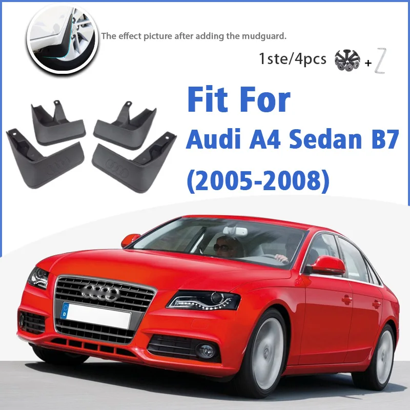 Крыло для Audi A4 B7 Седан 2005 2008 передние и задние 4 шт. Брызговики автомобильные