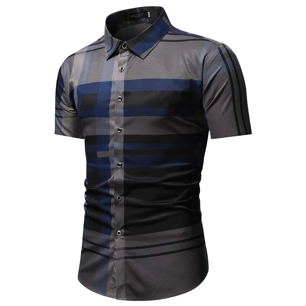 2021 new men's summer fashion business shirts Slim men's irregular plaid trend short-sleeved shirts
2021 new men's summer fashion business shirts Slim men's irregular plaid trend short-sleeved shirts