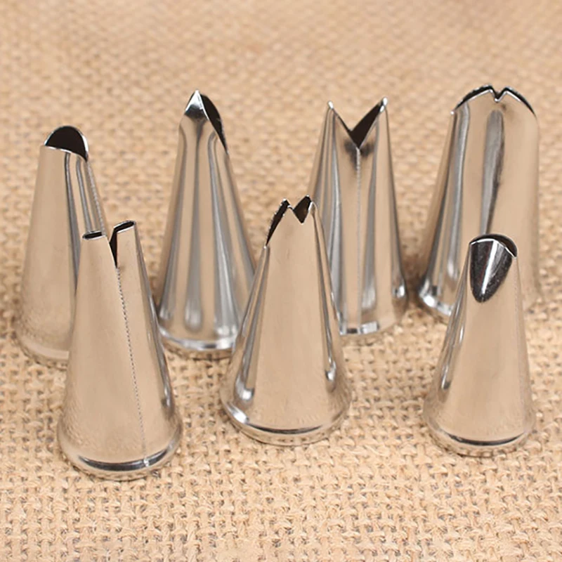 Multi Purpose Cookies Supplies Fondant Decor Silver Leaf Shape 7Pcs/Set 304 Stainless Steel Pastry Nozzle Cakes Decoration Set 
Multi Purpose Cookies Supplies Fondant Decor Silver Leaf Shape 7Pcs/Set 304 Stainless Steel Pastry Nozzle Cakes Decoration Set