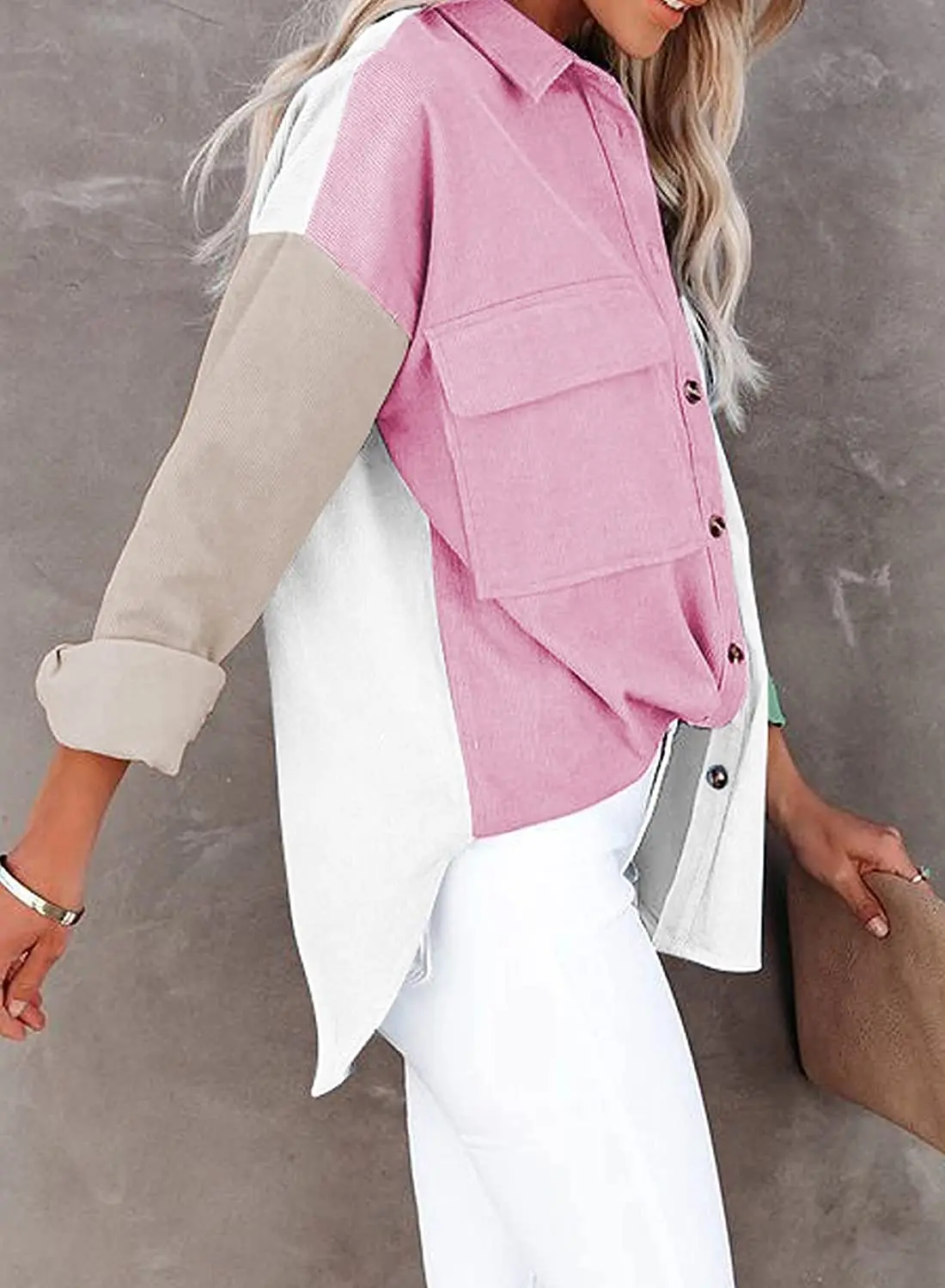 Women Corduroy Long Sleeve Button Down Collared Shirt Oversized Lightweight Shacket Jacket Tops
Women Corduroy Long Sleeve Button Down Collared Shirt Oversized Lightweight Shacket Jacket Tops