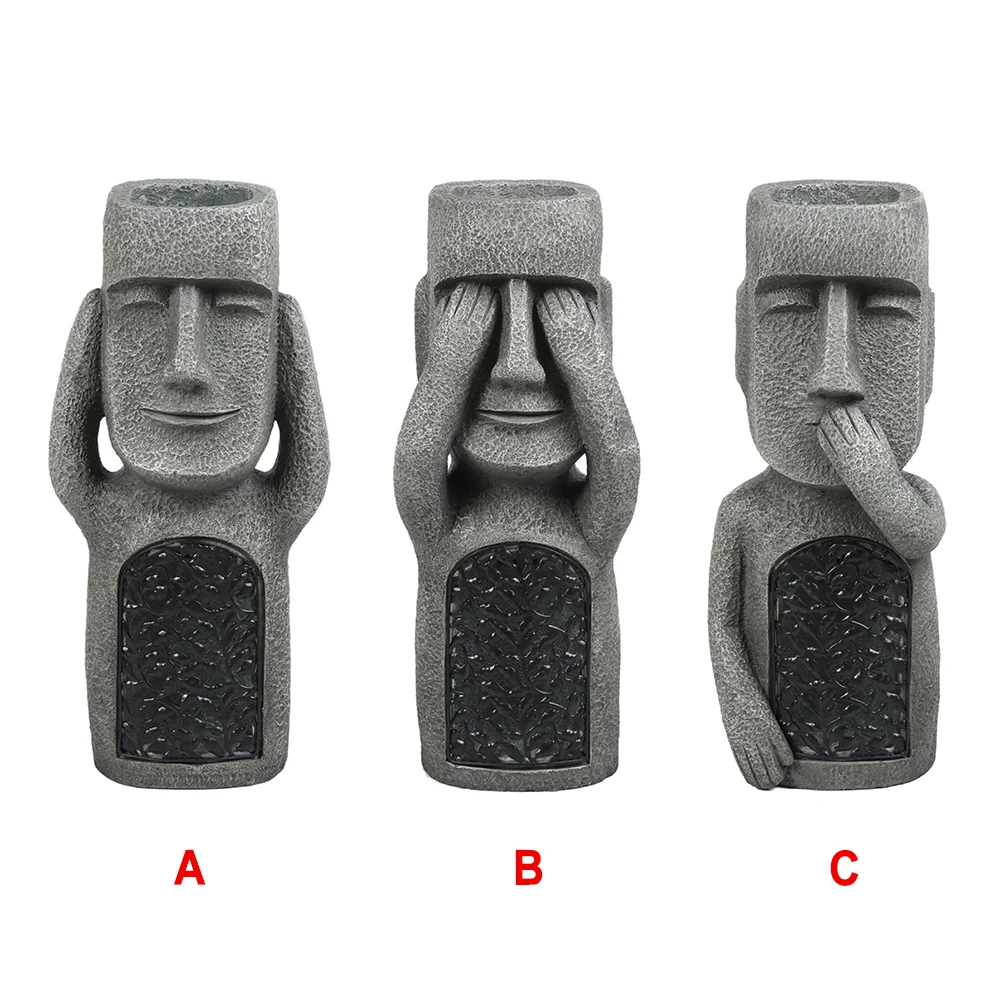 See Hear Speak No Evil Garden Easter Island Statues Creative Garden Resin Sculpture Outdoor Decoration QP2
See Hear Speak No Evil Garden Easter Island Statues Creative Garden Resin Sculpture Outdoor Decoration QP2