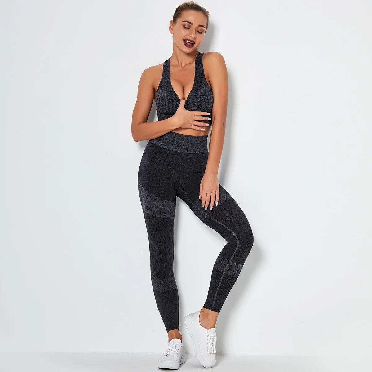 Sleeveless Fitness Back Hole Top Yoga Set Sportswear Gym Workout Clothing Athletic 2 Pieces Bra Sport Leggings Suits Tracksuits
Sleeveless Fitness Back Hole Top Yoga Set Sportswear Gym Workout Clothing Athletic 2 Pieces Bra Sport Leggings Suits Tracksuits