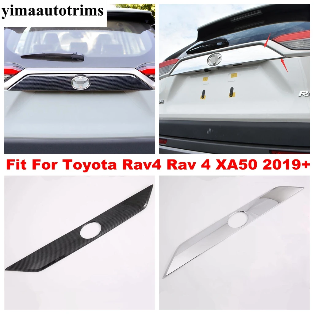 

Upper Rear Trunk Door Bumper Skid Plate Protector Kit Accessories Cover Trim For TOYOTA RAV4 RAV 4 XA50 2019 2020 2021 2022 ABS
