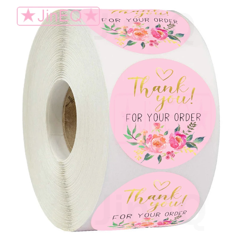 Floral Gold Foil Thank You Stickers for Your Order 500pcs Pink Paper Sealing Labels Wedding Card Business Packaging Stationery
Floral Gold Foil Thank You Stickers for Your Order 500pcs Pink Paper Sealing Labels Wedding Card Business Packaging Stationery