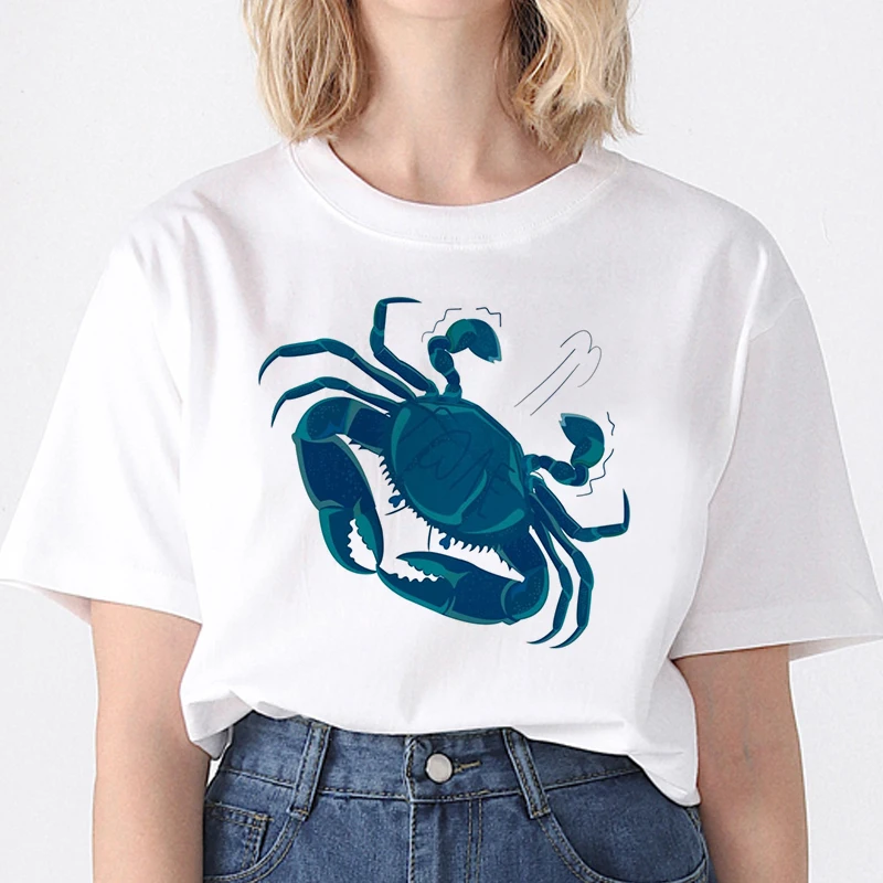 Cute Crab Cartoon Printed t shirt Women T shirt Summer Short Sleeve O-neck Women Tops Tshirt Casual Tees Lady Aesthetic
Cute Crab Cartoon Printed t shirt Women T shirt Summer Short Sleeve O-neck Women Tops Tshirt Casual Tees Lady Aesthetic