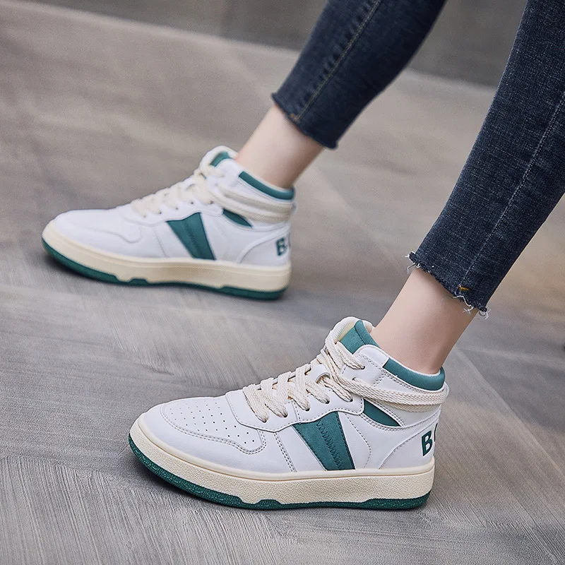 2021 Autumn And Winter Student Youth All-match White Shoes New Leisure Sports Green Blue High-top Women's Shoes
2021 Autumn And Winter Student Youth All-match White Shoes New Leisure Sports Green Blue High-top Women's Shoes