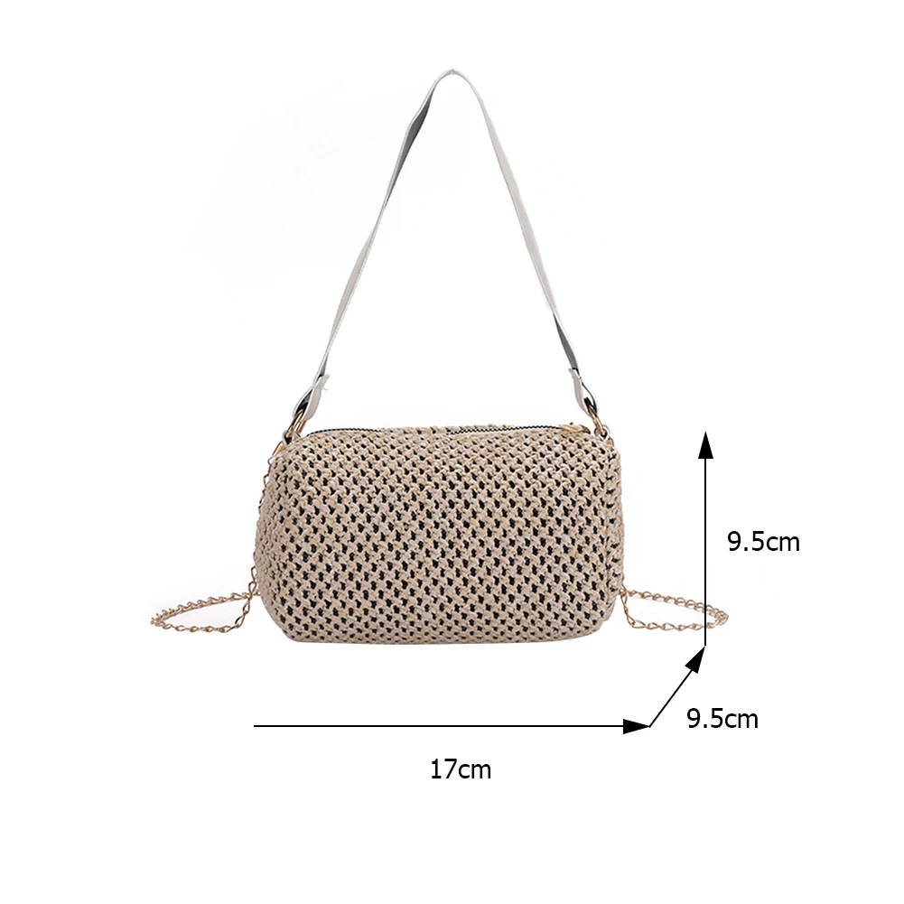Fashion Women Straw Woven Chain Shoulder Crossbody Bag Casual Ladies Beach Vacation Small Handbags Purse
Fashion Women Straw Woven Chain Shoulder Crossbody Bag Casual Ladies Beach Vacation Small Handbags Purse