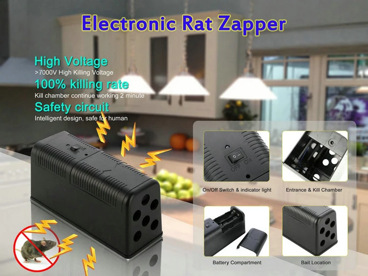 Electric Mouse Rat Trap Mouse Killer Electronic Rodent Mouse Zapper Trap Humane Rodent Mousetrap Device 235X102X113MM DC6V
Electric Mouse Rat Trap Mouse Killer Electronic Rodent Mouse Zapper Trap Humane Rodent Mousetrap Device 235X102X113MM DC6V