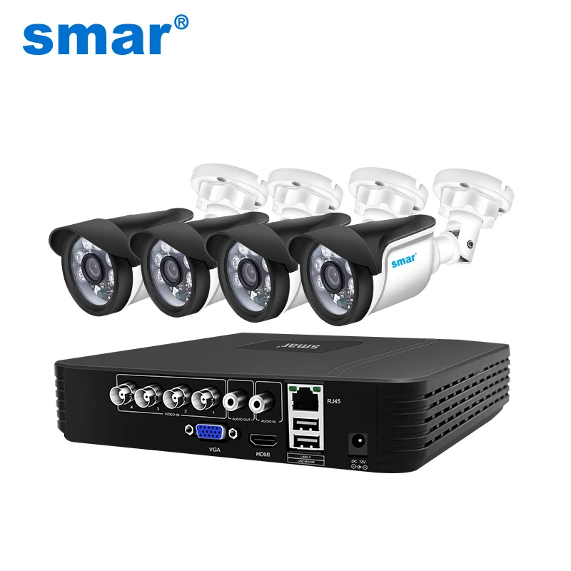 4CH CCTV Системы 720P/1080P комплект камеры AHD 5 в 1 видео Регистраторы наблюдения на