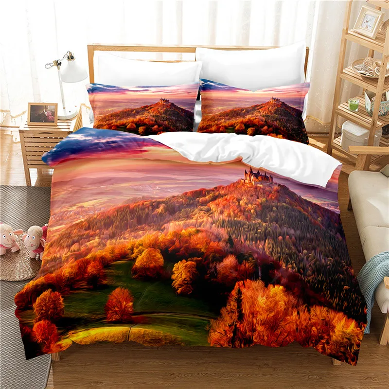Landscape Painting Bedding Set Duvet Cover Set 3d Bedding Digital Printing Bed Linen Queen Size Bedding Set Fashion Design
Landscape Painting Bedding Set Duvet Cover Set 3d Bedding Digital Printing Bed Linen Queen Size Bedding Set Fashion Design