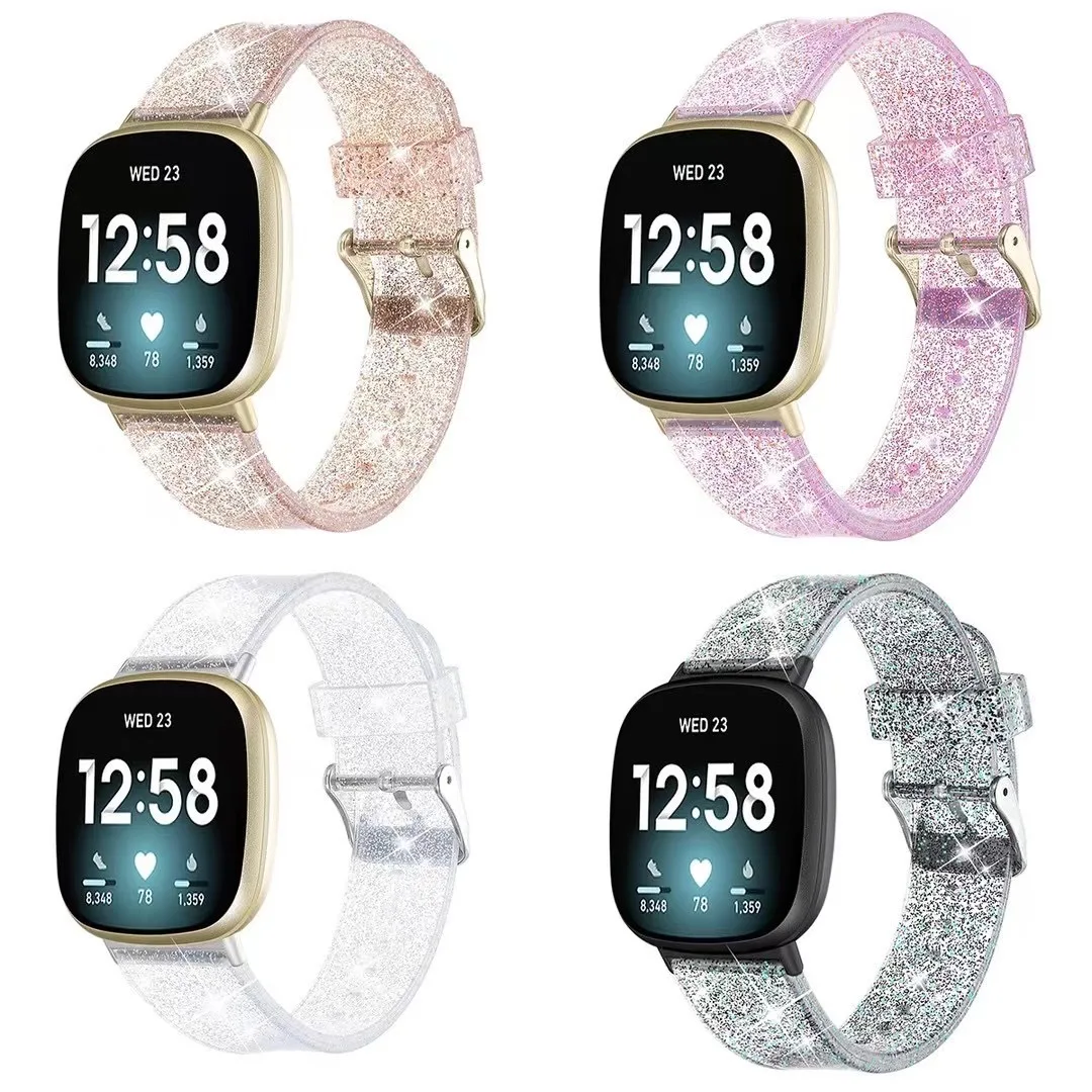 Glitter Silicone Strap For Fitbit Versa 3 Replacement Watchband Wristband Loop Band For Fitbit Versa3
Glitter Silicone Strap For Fitbit Versa 3 Replacement Watchband Wristband Loop Band For Fitbit Versa3