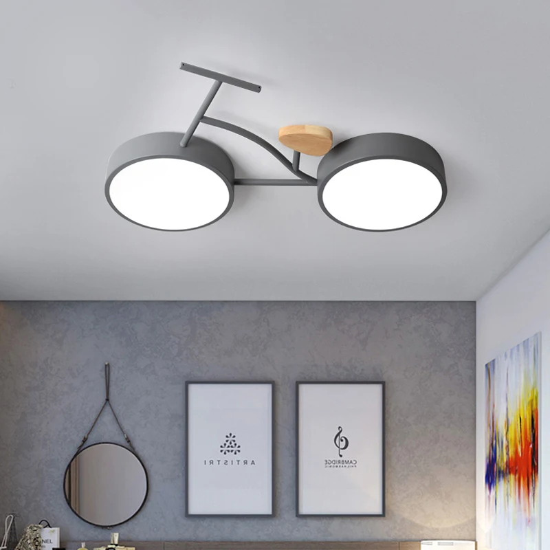 24W Nordic LED Kids Bedroom Ceiling Lamp 3 Color Temperature Bike Ceiling Mount Lamp For Children Baby Room Green White Gray
24W Nordic LED Kids Bedroom Ceiling Lamp 3 Color Temperature Bike Ceiling Mount Lamp For Children Baby Room Green White Gray