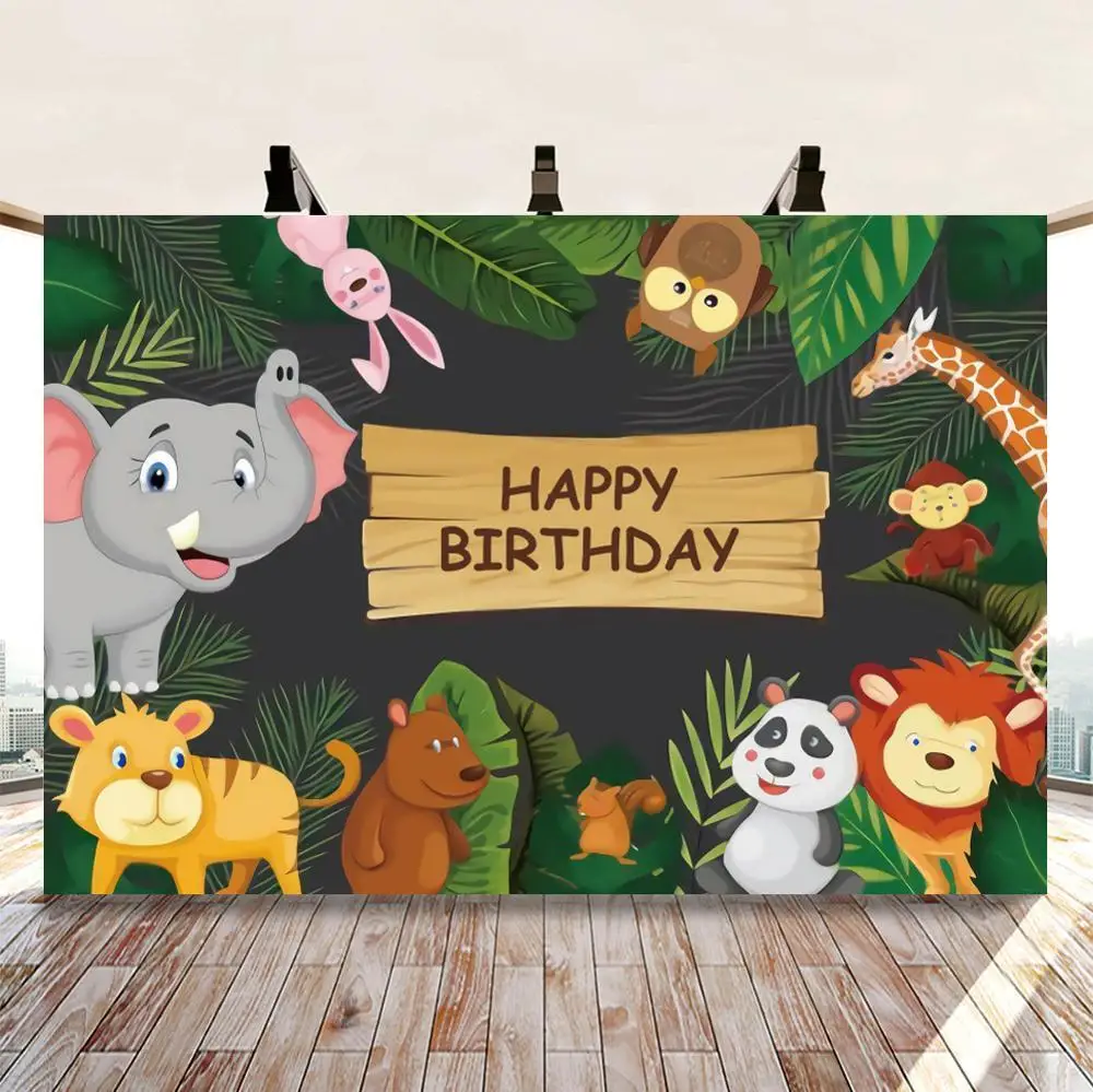 Фон для студийной фотосъемки с изображением животных на день рождения
Фон для студийной фотосъемки с изображением животных на день рождения