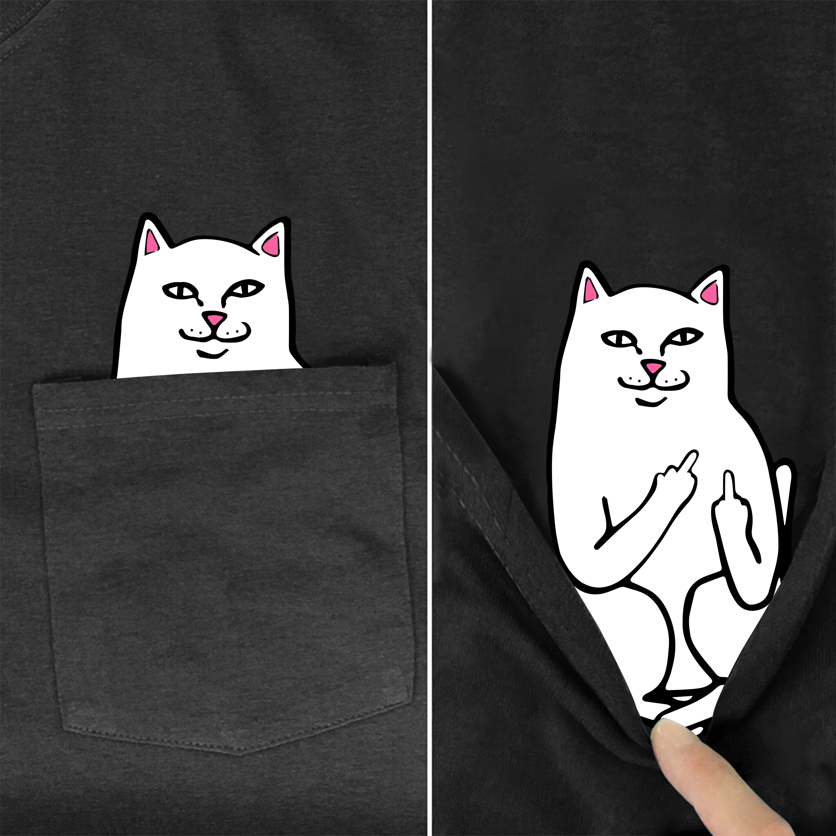 Men T Shirt Fashion Brand New pocket cat Cartoon print t-shirt men's shirts Hip hop tops funny Harajuku tees Style-2
Men T Shirt Fashion Brand New pocket cat Cartoon print t-shirt men's shirts Hip hop tops funny Harajuku tees Style-2