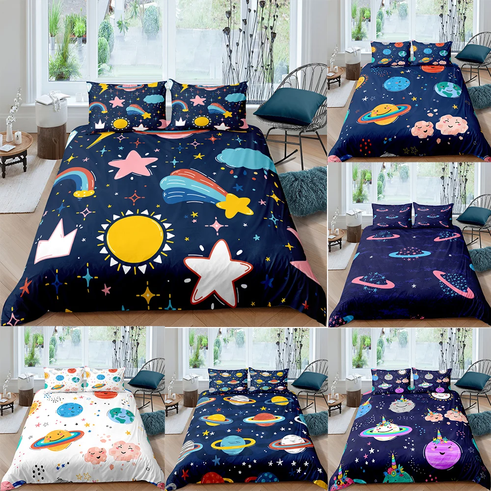 3d Cartoon Space Duvet Cover Creative Bedding Set Colorful Comforter Bed Cover Set For Kids Baby Boy Bedclothes Quilt
3d Cartoon Space Duvet Cover Creative Bedding Set Colorful Comforter Bed Cover Set For Kids Baby Boy Bedclothes Quilt