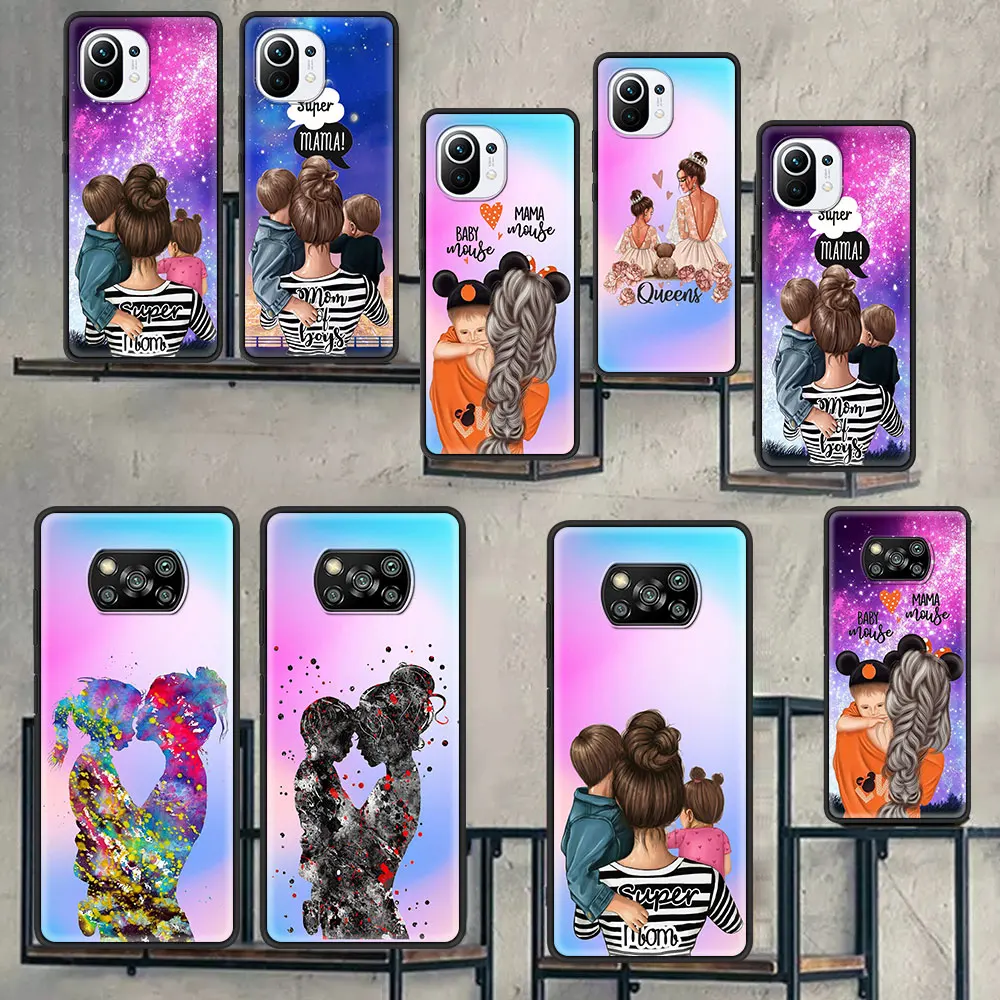 Coque TPU Black Cases for Xiaomi Mi 11 10T Note 10 9 9SE CC9 Super Mom Baby Girl Boy Soft Fundas For mi 10 Pro Lite 5G A3 Bumper 
Coque TPU Black Cases for Xiaomi Mi 11 10T Note 10 9 9SE CC9 Super Mom Baby Girl Boy Soft Fundas For mi 10 Pro Lite 5G A3 Bumper