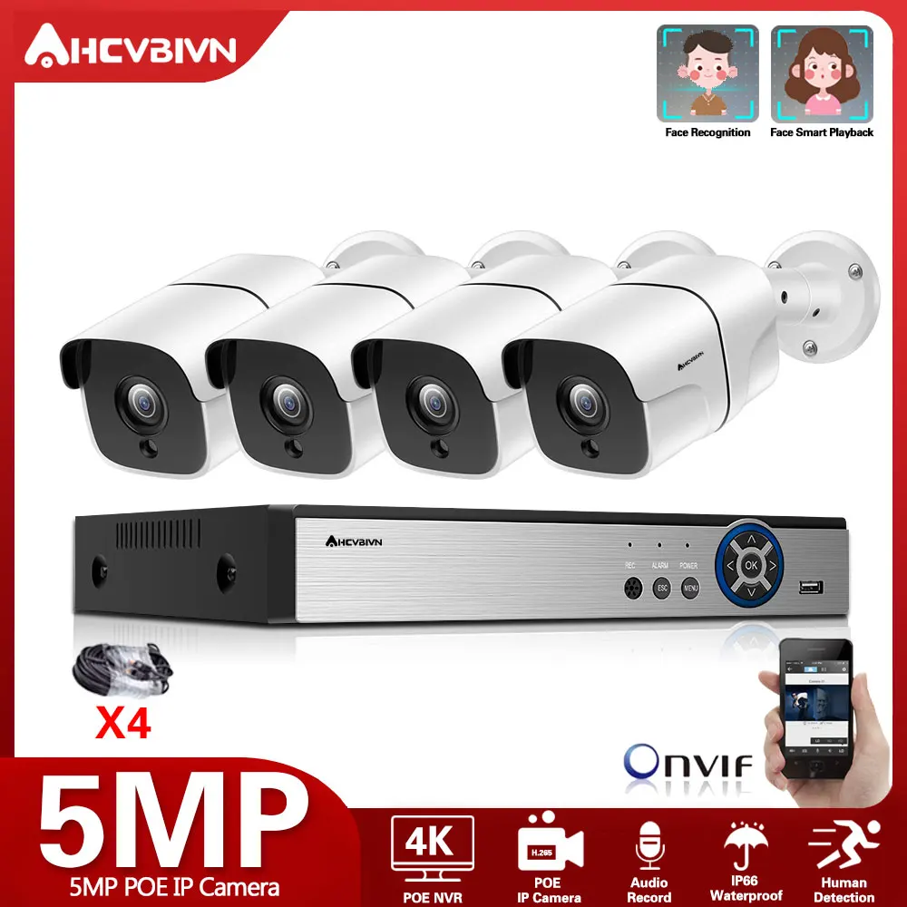 Audio Sound POE NVR Kit Home Security Surveillance Alarm System 5MP 4CH CCTV Outdoor Waterpfoof IP Camera Face Motion Detection
Audio Sound POE NVR Kit Home Security Surveillance Alarm System 5MP 4CH CCTV Outdoor Waterpfoof IP Camera Face Motion Detection
