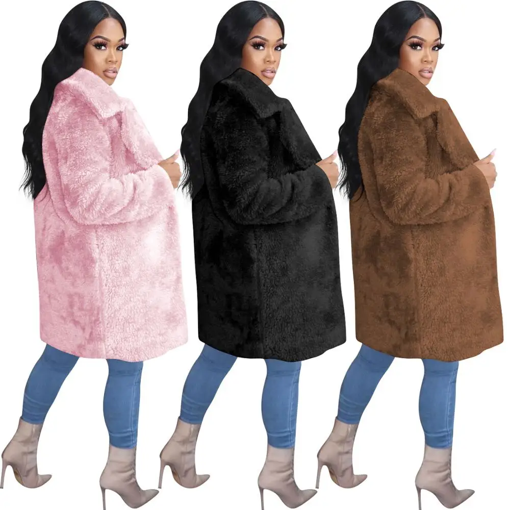 Autumn Winter Women Warm Coats Lapel Neck Long Sleeve With Pockets Cardigan Lamb Wool Long Coats For Streetwear Real Pictures
Autumn Winter Women Warm Coats Lapel Neck Long Sleeve With Pockets Cardigan Lamb Wool Long Coats For Streetwear Real Pictures