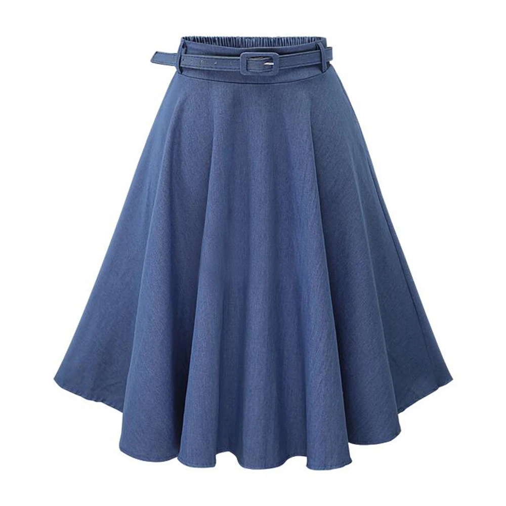 Spring Preppy Style A-Shaped Lady's Skirt Women High Waist Fluffy Knee Length Belt Campus Students Skirt
Spring Preppy Style A-Shaped Lady's Skirt Women High Waist Fluffy Knee Length Belt Campus Students Skirt