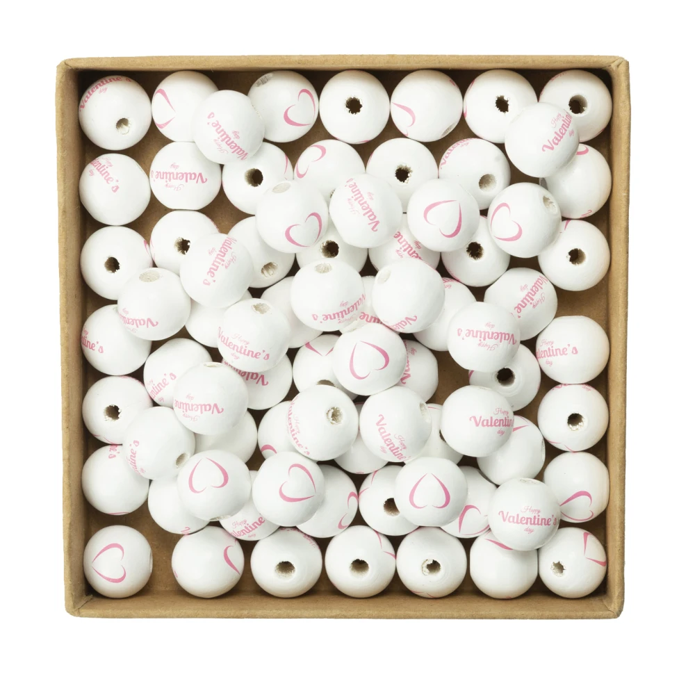 Acrylic Beads Round New DIY Valentine's Day Accessories Wood Printed Handmade 100 Pcs Craft
Acrylic Beads Round New DIY Valentine's Day Accessories Wood Printed Handmade 100 Pcs Craft